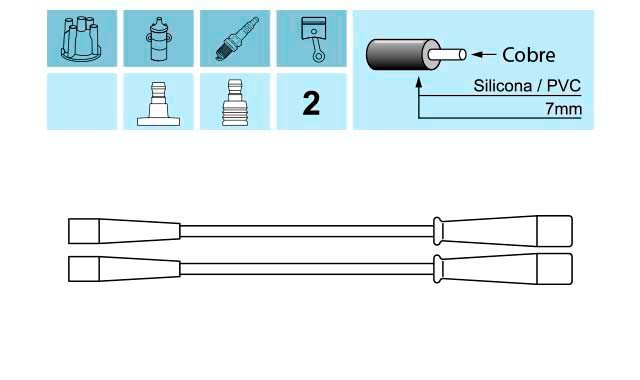Juego cables bugía silicona     Ref.00040
