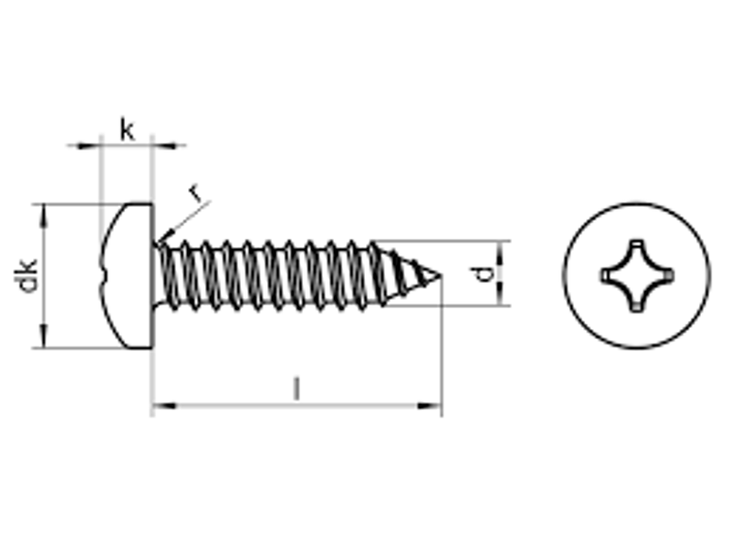 Tornillo chapas refrigeración     Ref.00091